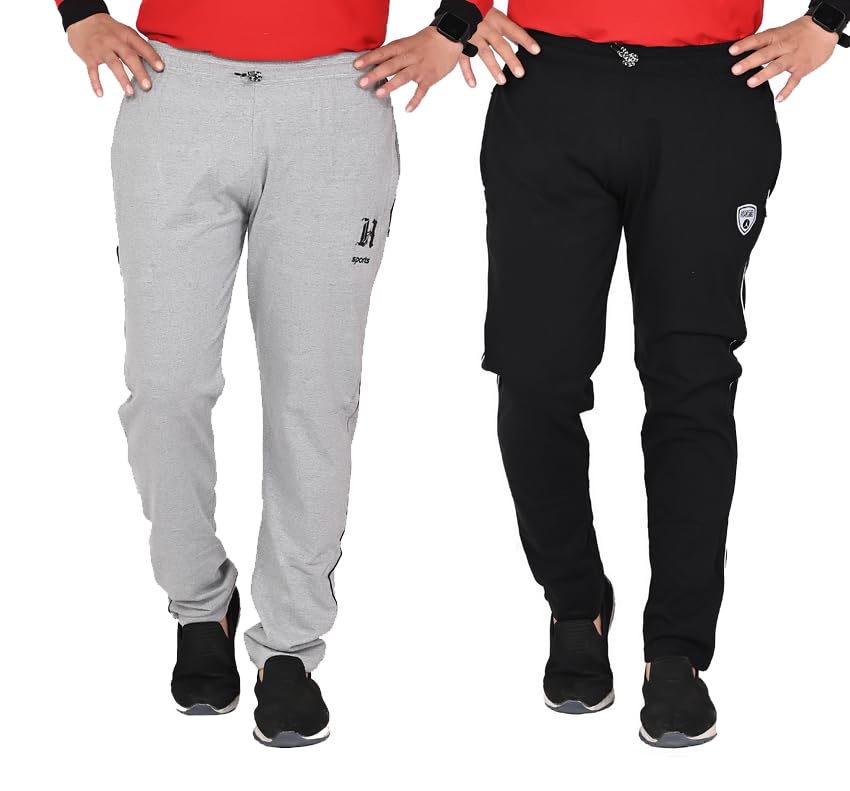 sk wardrobe Men’s Cotton Blend Pajama Combo | Regular Fit Sports Lounge Wear with Elastic Waistband-picture-2