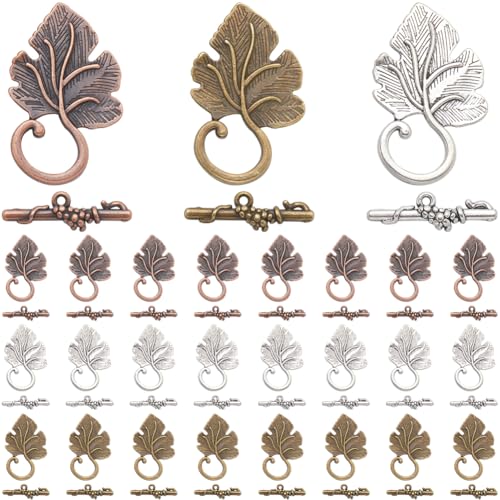 SOFPLATE 1 Box 30 Sets 3 Colors Toggle Jewelry Clasps