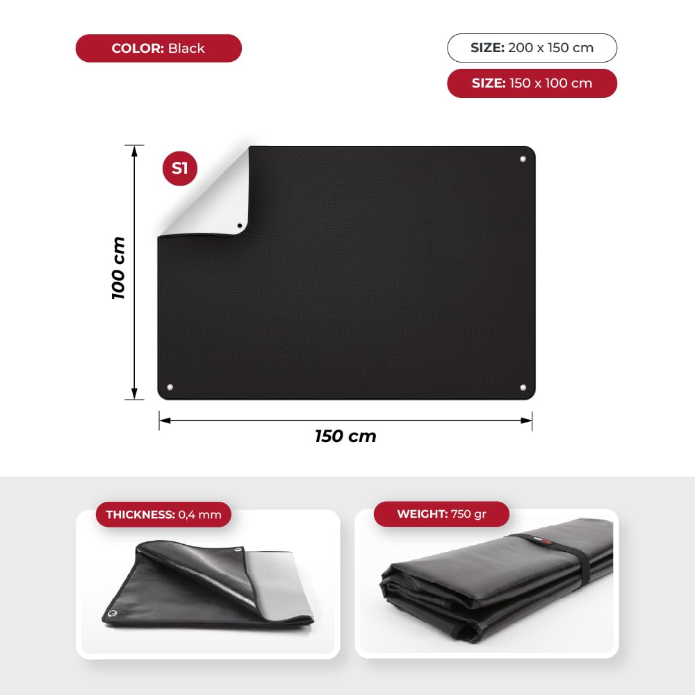 TEXFIRE | Coperta ignifuga per saldatura WELD S1, flessibile e leggera. Resiste fino a 550°C. Fibra di vetro con rivestimento speciale per alte temperature.