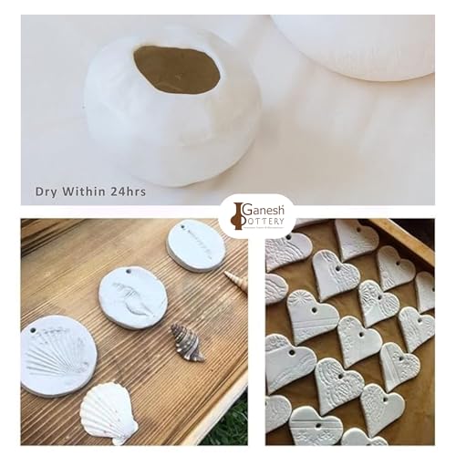 Image of Premium White Clay for Ganesha Idol Making | Soft Smooth Clay for Sculpting, Pottery, Art & Craft, Handicraft, School Projects & Educational Fine Motor Skill Practice (2kg)