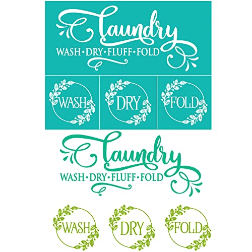 DIY Mesh Screen Stencils Laundry Room Decor Print Reusable Self Adhesive Silk Screen Printing Stencil Mesh Stencils DIY Fabric, T-Shirt, Pillow, Painting Decoration, 1PCS