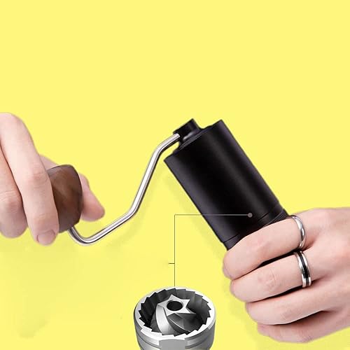 Miniatura 4 de Molinillo de café manual con ajustes ajustables, molinillo de café de manivela, molinillo portátil con eficiencia de molienda más rápida, espresso a
