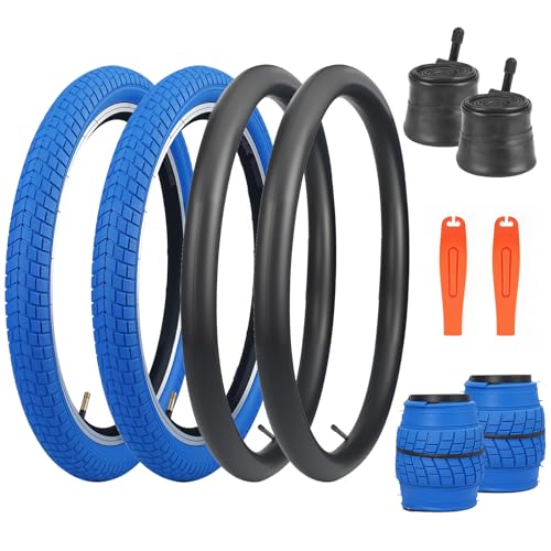 Balinge 20x2.125 Bike Tires 2 Pack 20 Inch Bike Tire Kids Blue 20x2.1 25 Bicycle Tire and Tube...