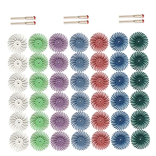 Disco de cerdas radiales de 3mm con grano mixto juego de 48 piezas para limpieza de metales