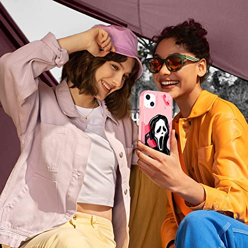 Oqplog For Iphone 13 6.1” Heavy Duty Phone Case For Girls Kids Women Boys Cute Skull Skeleton Fun Funny Ghost Hard Triple Layers Cover Full Body Rugged Military Grade Drop Cases For Apple 13 #TOP5