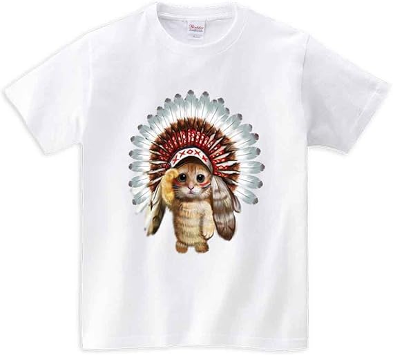 Amazon ノーブランド品 インディアン ねこ 猫 メンズ 半袖 Tシャツ オリジナルプリント 通販