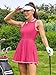 ATTRACO Tennis Dress Women Cute Golf Outfits with Built in Shorts and Bra Pleated Polo Dresses Rose Red M