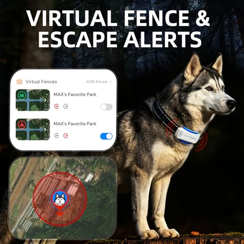 DBDD Smart Dog GPS Tracker (White) - Real-Time Location Finder with Virtual Fence, AI Health Monitor & Waterproof Design for Escape Artists, Medium to Large Dogs (30lbs+), iOS & Android - Image 4