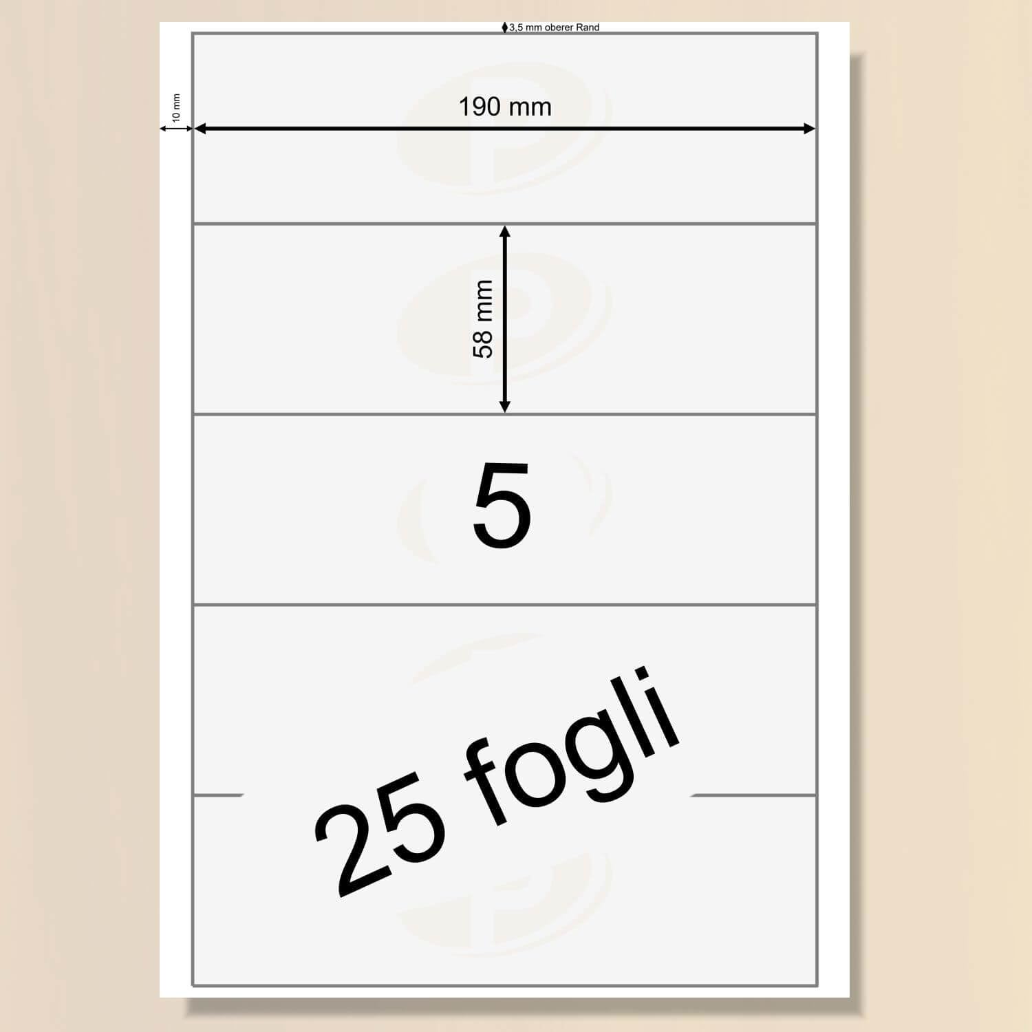 Etichette Autoadesive Per Raccoltori Printation - 125 Pezzi, 190x58 Mm, Bianche, Stampabili - Foto 13