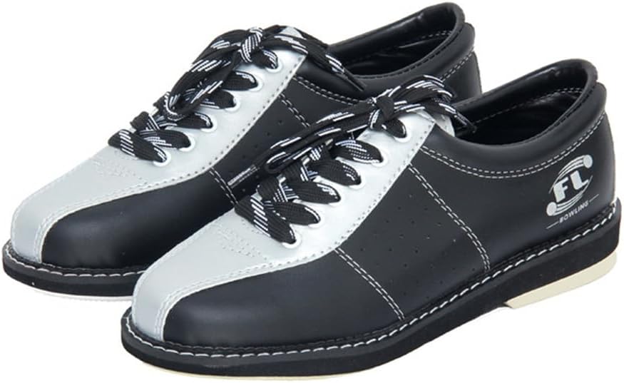 DAMANDO Women's Bowling Shoe, Ladies Leather Blowing Shoes Lightweight Lace-Up Blowing Trainers