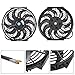 12 Inch Slim Fan Push Pull Electric Radiator Cooling Fan Universal High Performance 12V 80W Motor with Fan Mounting Kit (Black)