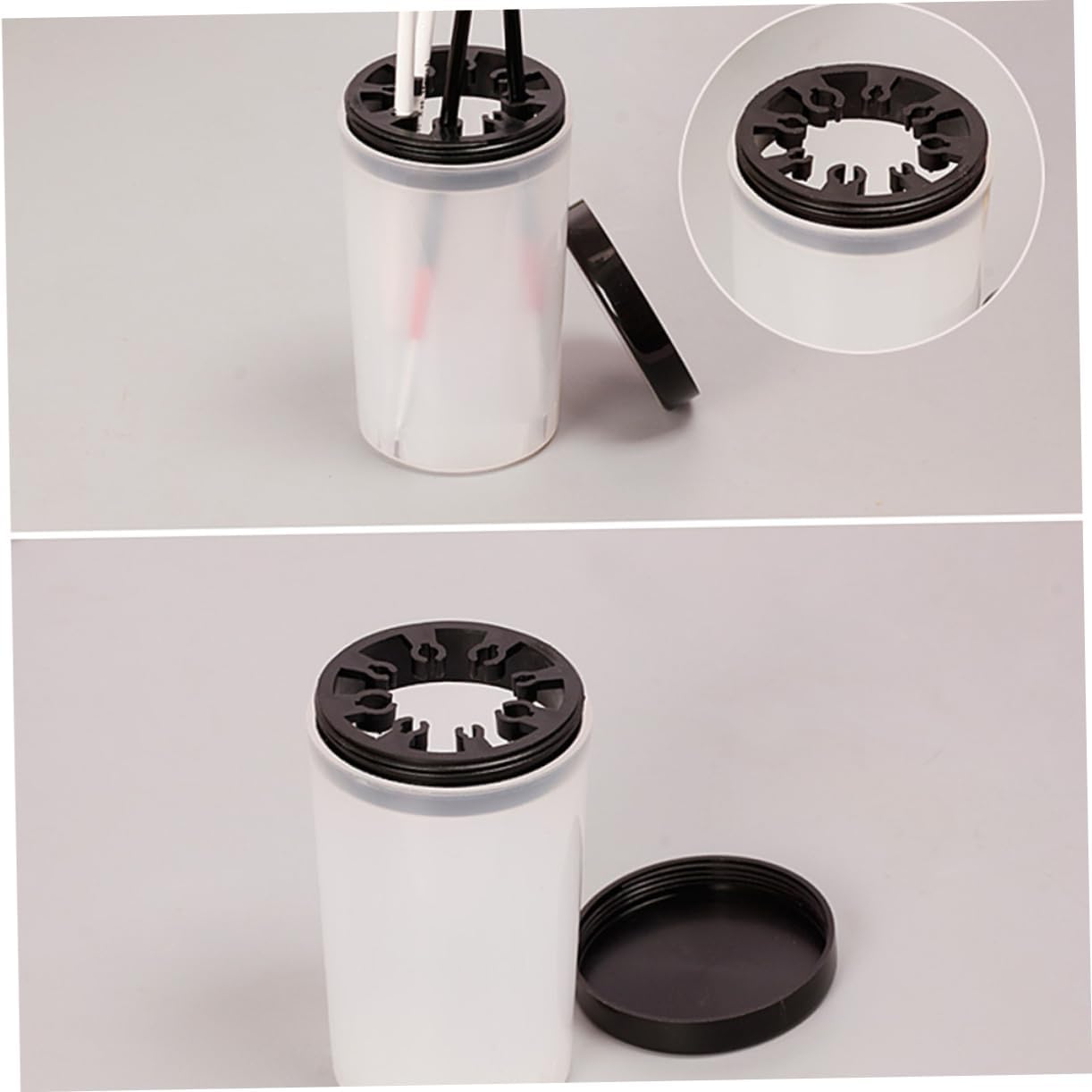 Nail Pen Cup 2pcs Plastic Cup for Nail Art Pen Cleaner Wash Brush Bucket