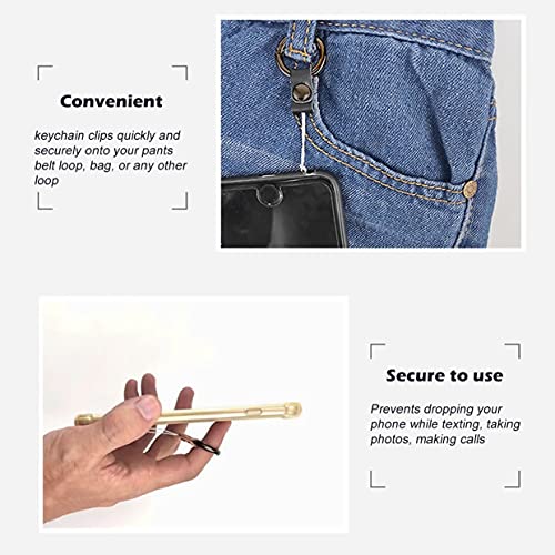 Vofoon Cell Phone Ring Strap Safety Camera Grip Holder Phone Charm Finger Ring Chain Lanyard Black (2 Pack) #TOP2