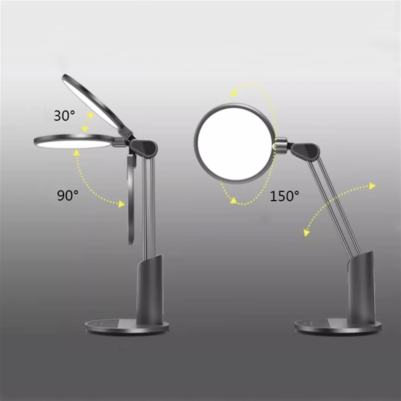 Lampa biurkowa LED, lampa biurkowa, 20 W, wtyczka dotykowa, lampa biurkowa z 3 trybami oświetlenia i bezstopniowym przyciemnianiem, nowoczesna lampa do czytania z automatycznym timerem 45 min