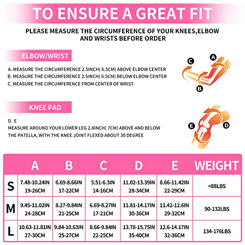 image for Nattork Knee Pads, Elbow Pads & Wrist Guards for Youth, 6 in 1 Protect