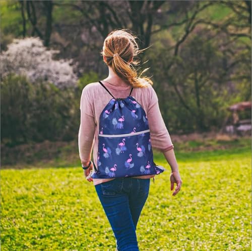 Image of Lify Drawstring Backpack Water Resistant String Bag Sports Sackpack Gym Sack with Side Pocket for Men Women - 1Piece