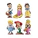 Hilloly Mini Juego de Figuras Princesa 6 Piezas Princesa Adornos para Tartas Figuras Decoración Princesa Suministros para Fiesta para Fiesta de Cumpleaños para Niños