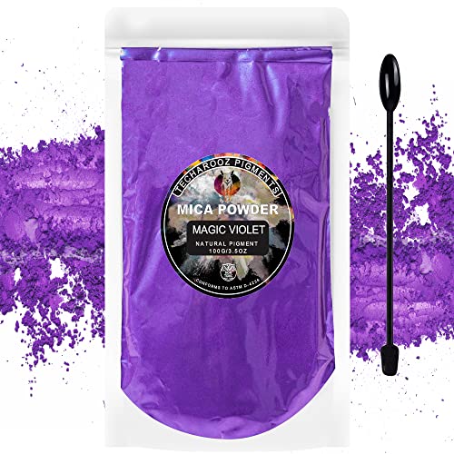 Magic Voilet Mica Powder For Epoxy Resin 100G / 3.5Oz. Sealed Bag - Techarooz 2 Tone Resin Dye Color Pigment Powder For Lip Gloss, Nails, Colorant For Slime Bath Bombs Soap Making & Polymer Clay #TOP5