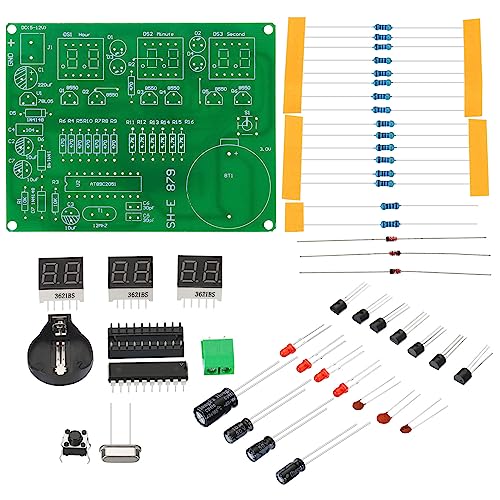 PATIKIL Soldering Practice Board, 1 Set Electronics Kit Prototype PCB Board DIY Digital Alarm Clock Welding Circuit SMT/SMD for Experiment, 5-12V