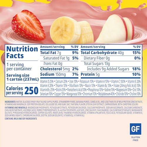 Image of Carnation Breakfast Essentials Fruit & Protein Smoothie, Strawberry Banana