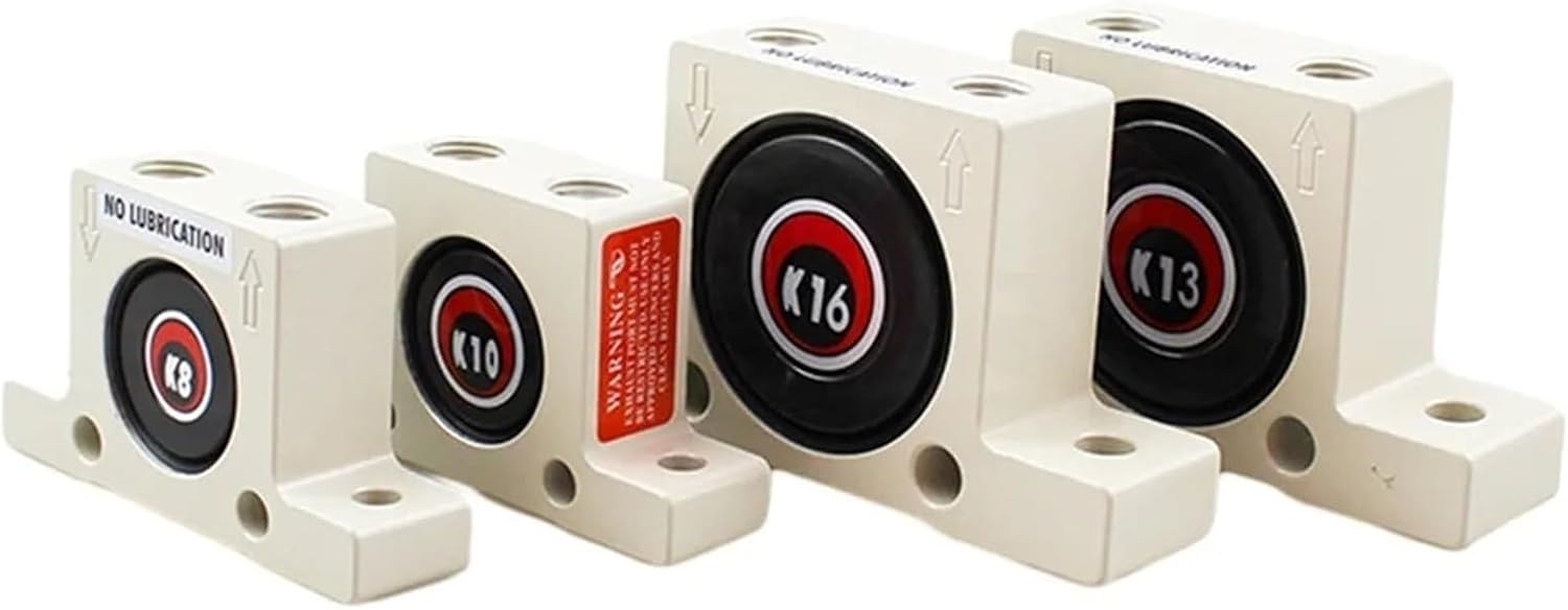 K-08/10/13/16 Connector Pneumatic Vibrator 0.15~0.8Mpa 245-4000 N 7500-34100 Times/min 1Pcs(K-10)