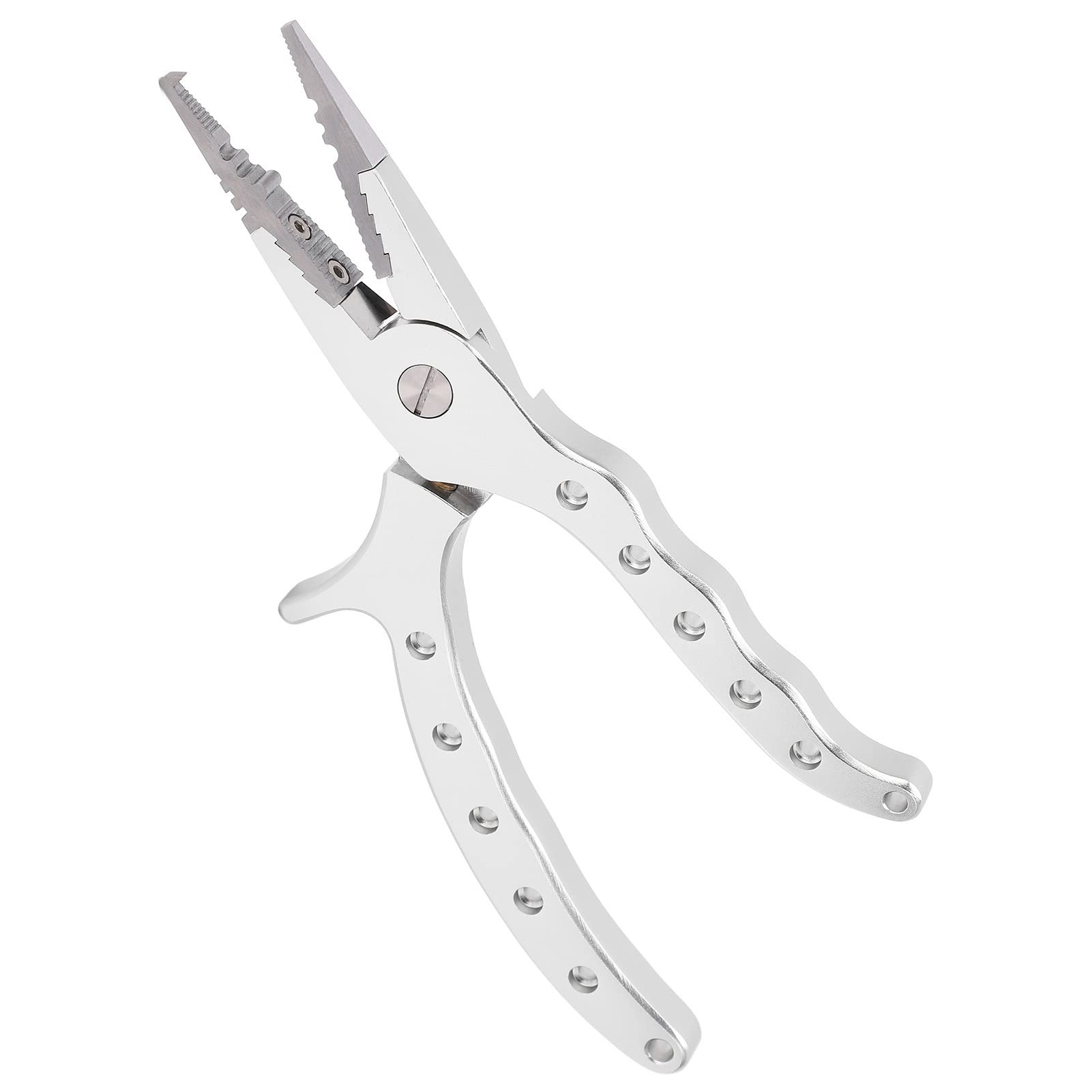 Pinze da Pesca per Acqua salata, pinze da Pesca in Alluminio con Impugnatura ergonomica, pinze Multifunzione in Lega di Alluminio Resistente alla corrosione per la Pesca in Acqua