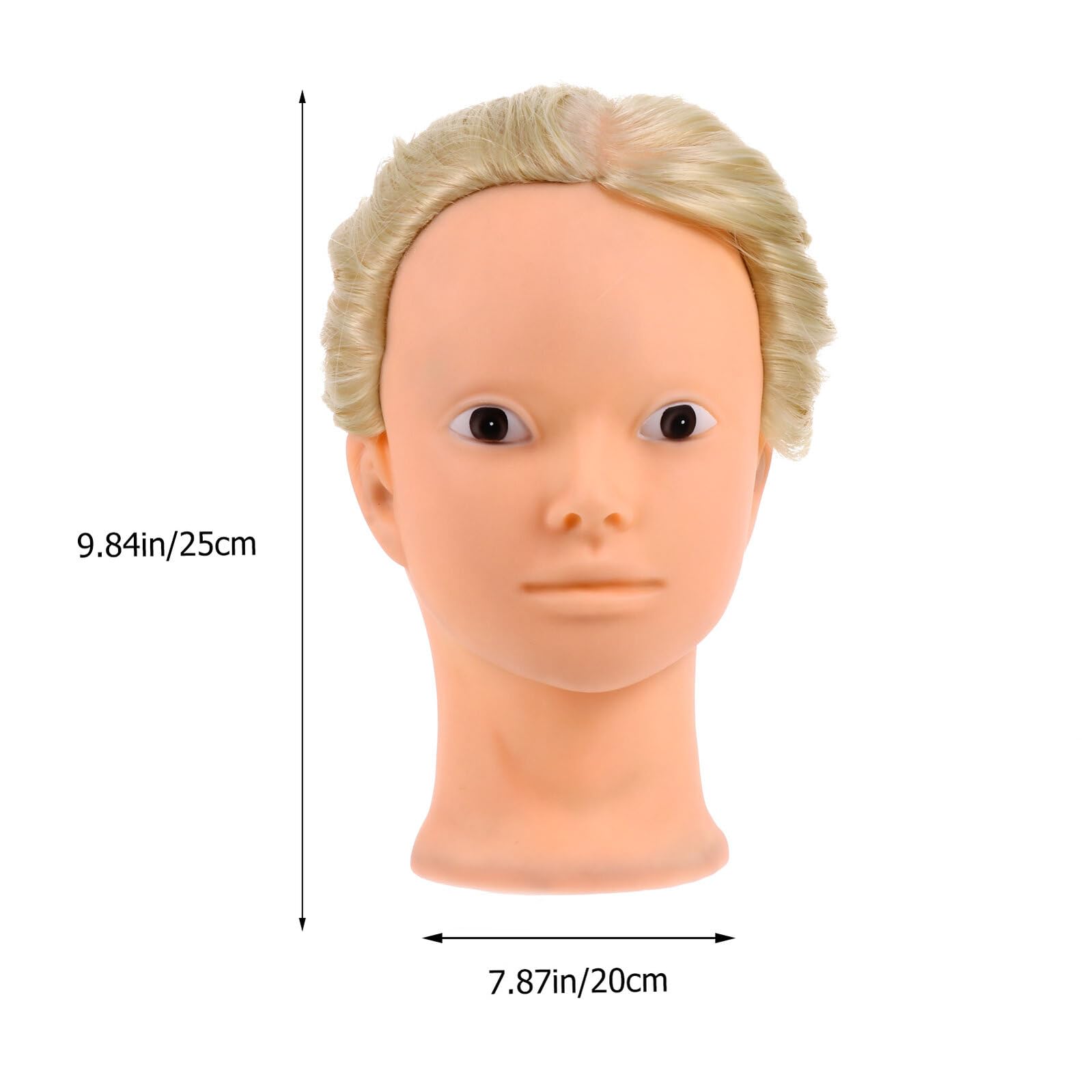 Zerodeko Testa di Manichino per Parrucchieri con Capelli Sintetici e Supporto per Esercitazioni di Taglio Treccia e Acconciature per Studenti e Professionisti