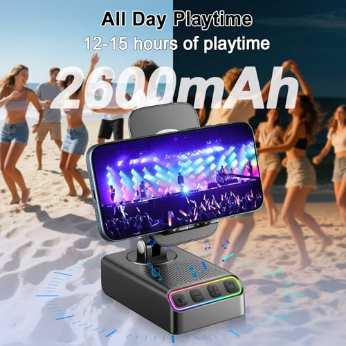 undefined Gifts for Men Women, Adjustable Cell Phone Stand with Wireless Induction Bluetooth Speaker, HD Surround Sound for Home/Outdoor, Popular Christmas/Birthday Ideas Gifts, Stocking Stuffers Family Friends の商品画像 6