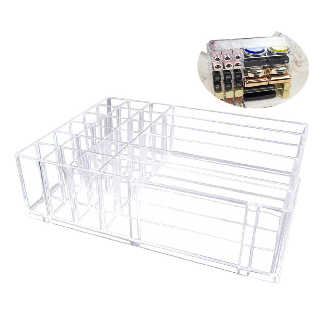 Organisateur Cosmétique Rotatif en PS Transparent Design Clair, Support de Rangement Maquillage pour Maison et Boutique, Présentoir Compact pour Produits de Beauté