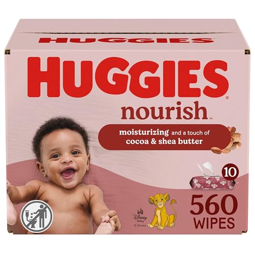 huggies nourish scented baby wipes 10 push button packs 560 wipes total