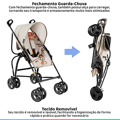 Carrinho Campora Preto Girafas, Galzerano, Girafas