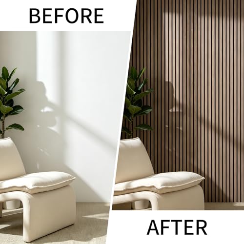 Paneles de pared de listones de espuma EVA autoadhesivos imitación madera nogal 5
