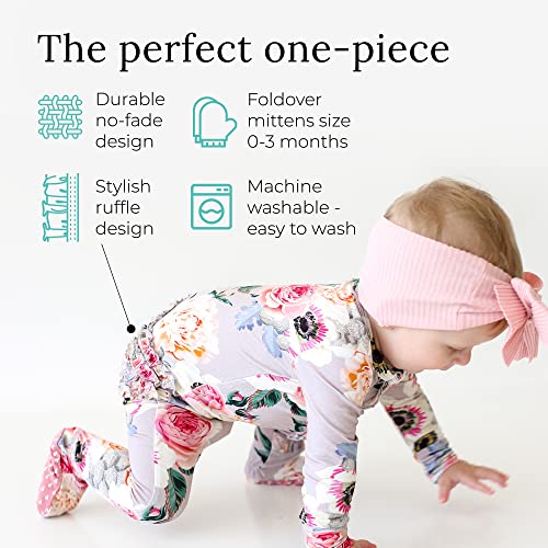 Posh Peanut Baby Girl Pajamas, Soft Päpook Bamboo One Piece Rompers, Newborn, Infant, & Toddler Footed Sleepers Pjs With 2-Way Zipper, Breathable Lightweight Sleep Clothes & Outfits For Kids #TOP4