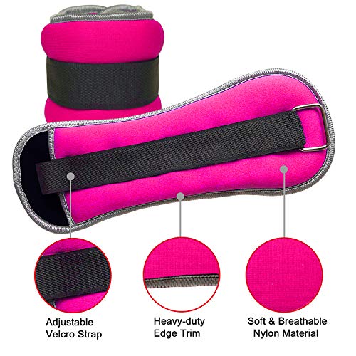Vaupan Ankle/Wrist Weights, Small Leg Arm Hand Cuff Weights for Women Kids, Exercise Equipment with Adjustable Straps for Fitness Gym Dancing Walking Jogging Gymnastics Aerobics