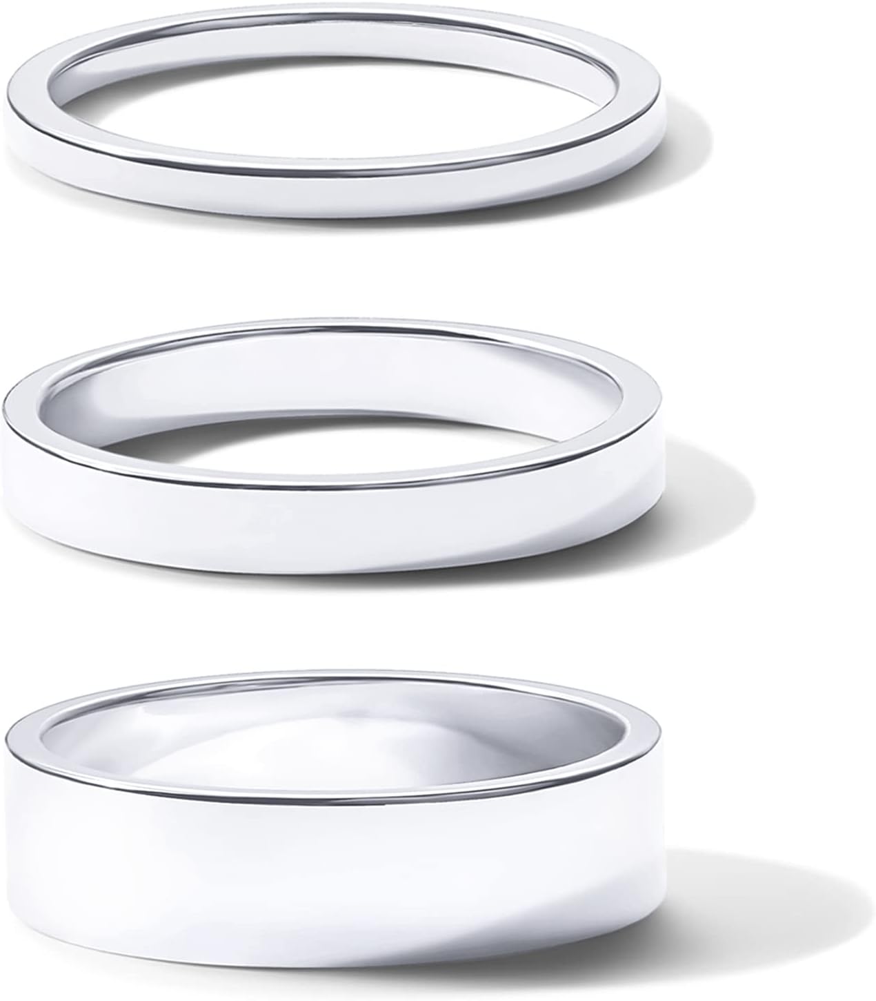 PAVOI 18K Gold Plated 3 Rings Set | Gold Stacking Rings for Women | Stacking Ring Set