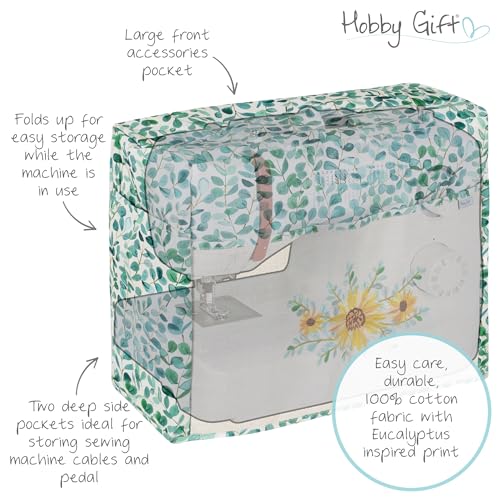 Housse pour machine à coudre motif Eucalyptus Hobby Gift à offrir