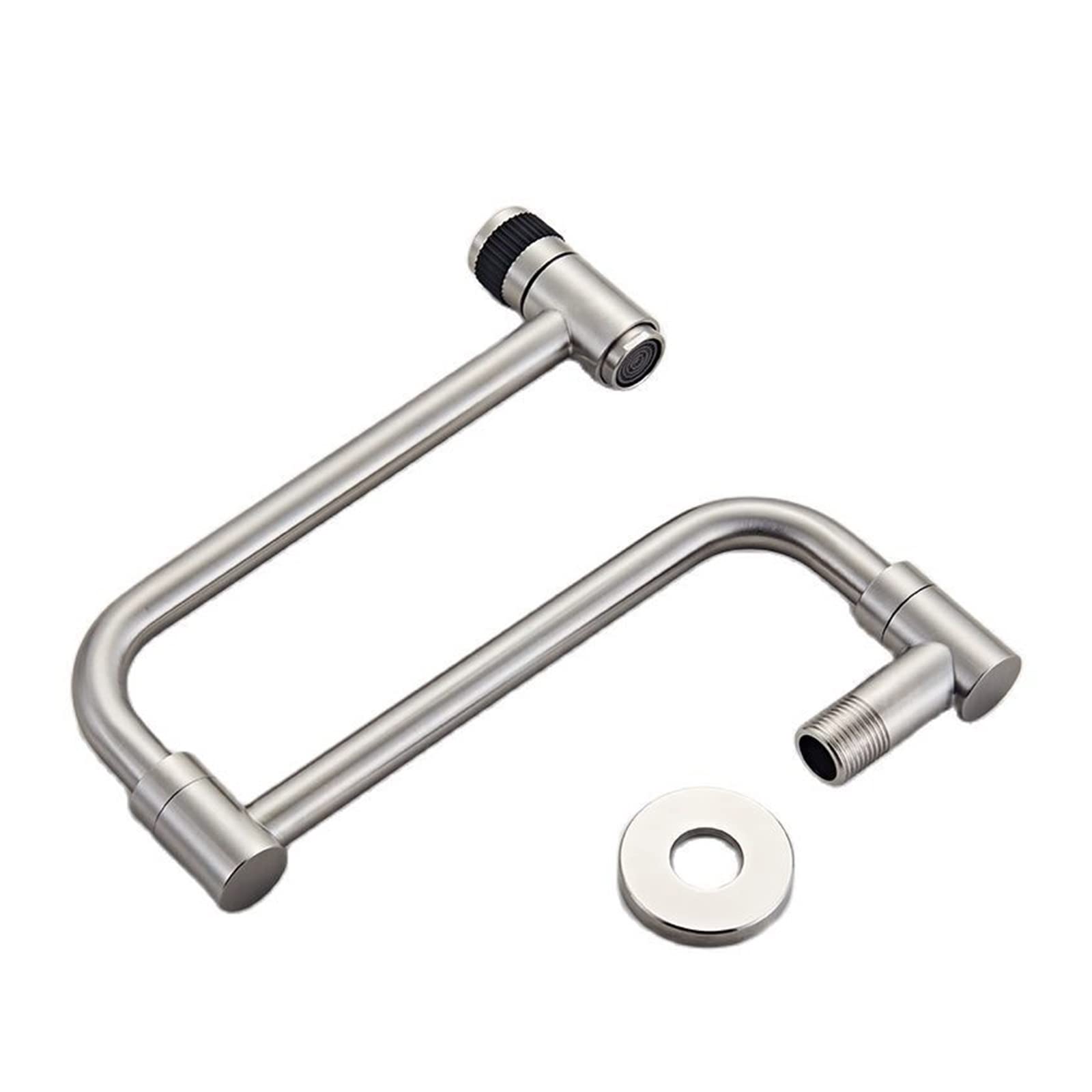 Grifo de llenado de ollas de montaje en pared Grifo de cocina de acero inoxidable de un solo frío, mezclador plegable de 360 ​​grados, grifo de fregadero de cocina cromado/negro de un solo mango, mont