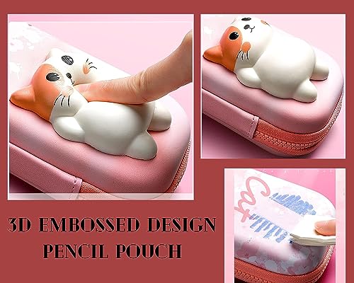 Image of Invite Cartoon Theme Pencil Case - 3D EVA Pencil Case Pouch, Multipurpose Zipper Pencil Case for Kids, Pen and Pencil Bag for School Kids, Girls, Stationery Storage Box(Rabbit Green Small)