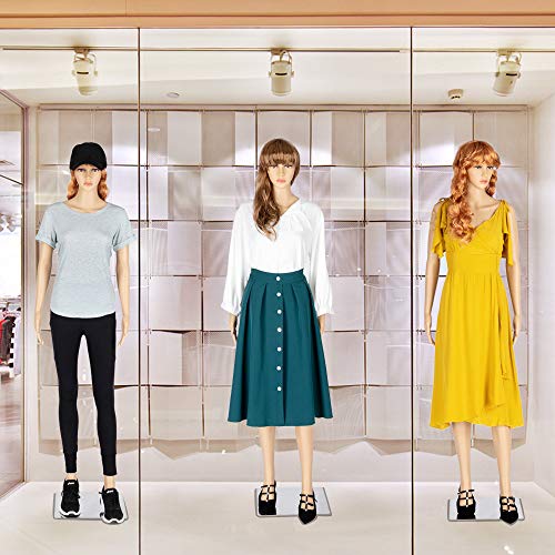 Bonnlo Female Mannequin Full Body Adjustable Torso Dress Form with Metal Base, 68inch, Detachable Plastic for Displays, Realistic Display