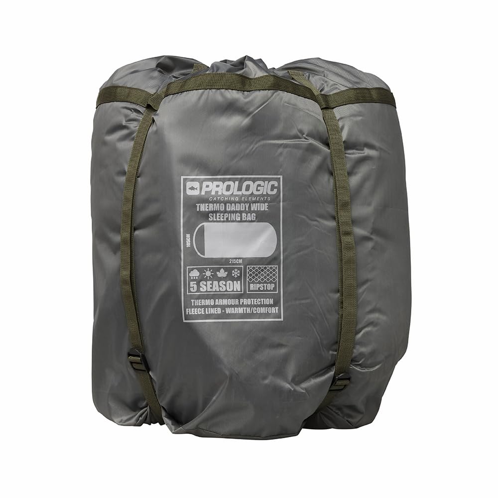 Sac De Couchage Prologic Element Thermo Daddy 5 Saisons – 215x105 Cm, Tissu Ripstop, Pour Pêche Carpe