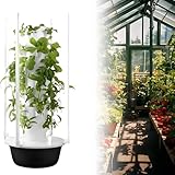Descubre la torre del sistema de cultivo hidropónico, diseñada con un sistema patentado de recirculación de agua que reduce el riego diario a solo cada 3 meses. Ahorra un 90 % más de agua en comparación con la jardinería tradicional. El temporizador inteligente integrado en la bomba de agua automatiza los ciclos, lo que facilita el cuidado de tus plantas. Eleva tu experiencia de jardinería con esta solución eficiente que ahorra espacio