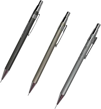 Amazon.co.jp: 3本セット シャープペン 金属製 低重心 シンプル 0.5mm