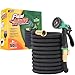 Flexi Hose Expandable Garden Hose with 8 Function Nozzle, 50FT - Lightweight Retractable Garden Hose, Water Hose - No-Kink Flexibility, 3/4 Inch Solid Brass Fittings and Double Latex Core