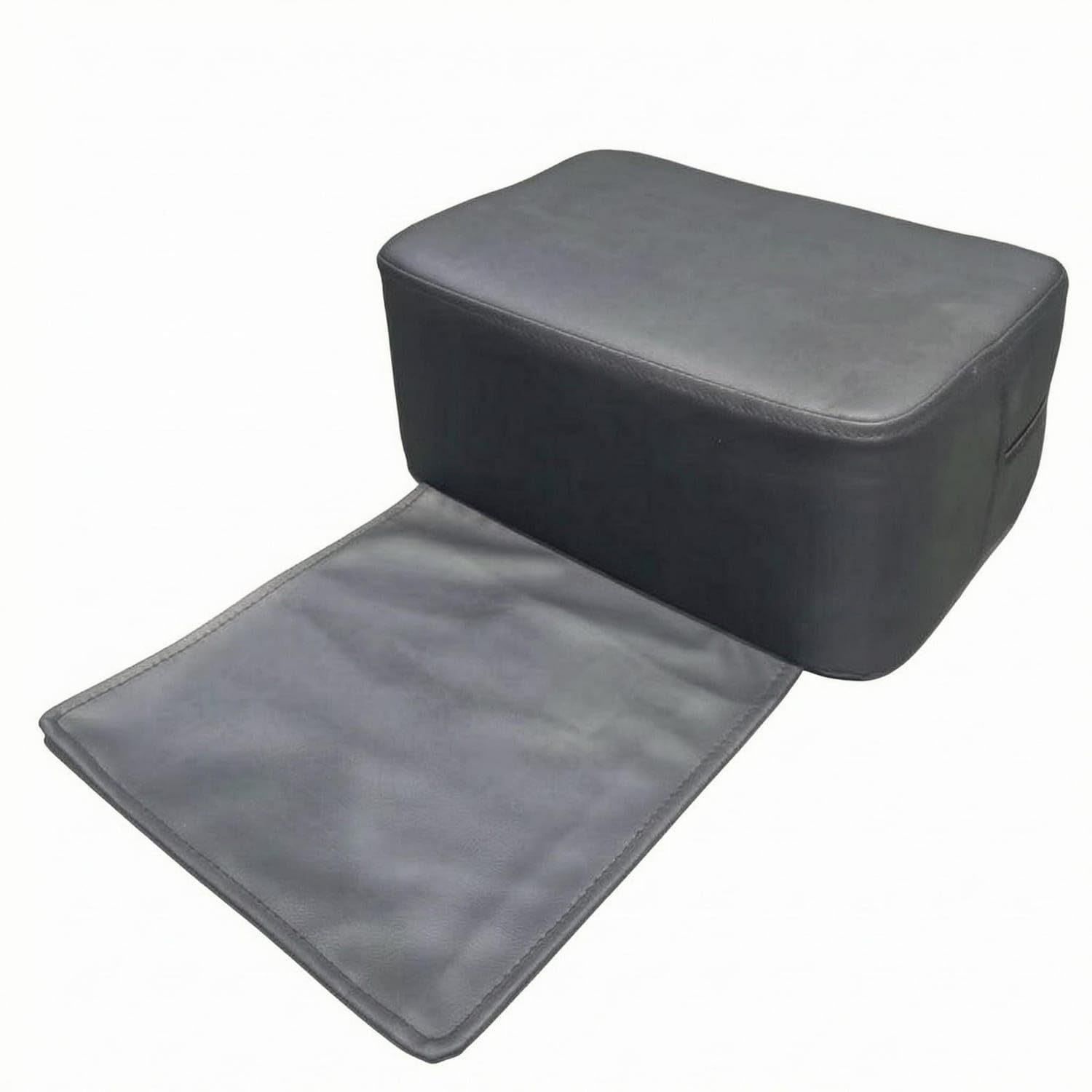Black Salon Booster Seat Rectangular Haircut Chair Booster Stitched Edges Child Hair Cutting Cushion Rounded Corners for Children, Black-image-18
