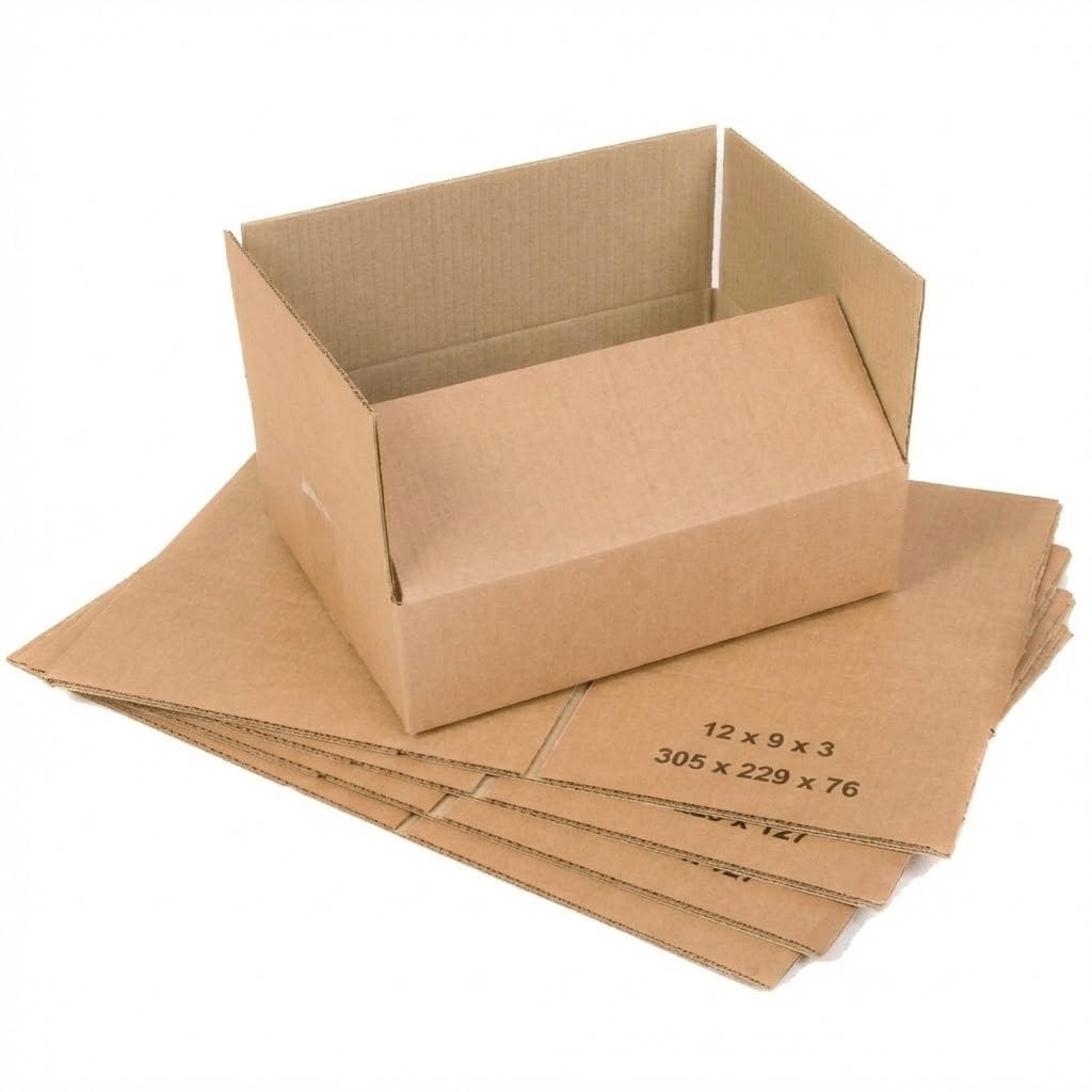 BAG-IT 25x Single Wall Cardboard Packing Boxes 12"x9"x3" (305x229x76mm) Small Parcel Shipping Mailing Postal Gift Cube Postal Shipping Box Mailing Cartons Shipping boxes