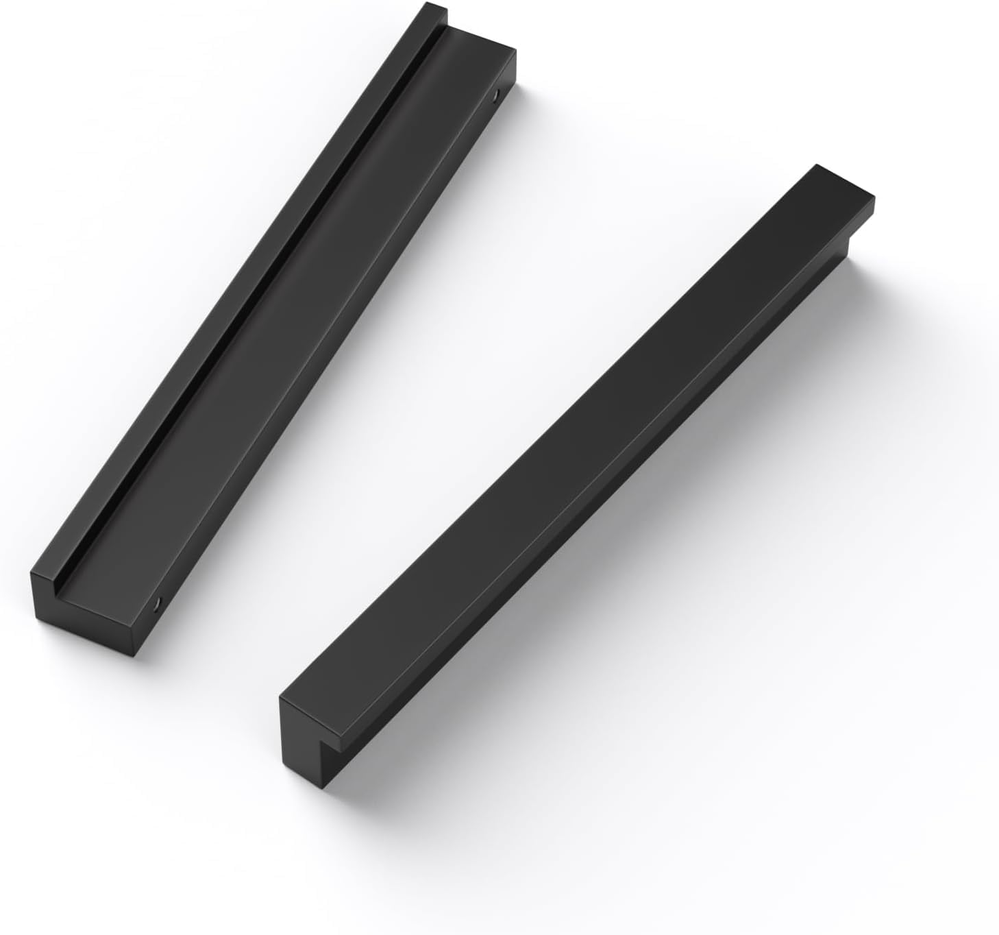LONTAN 10 Pack Black Kitchen Cupboard Handles Hole Centers:128mm Aluminum Alloy Drawer Pulls Widely Used in Kitchen Wardrobe Bedroom Bathroom Living Room Cabinets Drawers