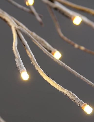 Miniatura 8 de Lightshare Árbol de abeto nevado de 13 pies, 328 luces LED, para uso en interiores y exteriores, blanco cálido, para el hogar, festival, fiesta,