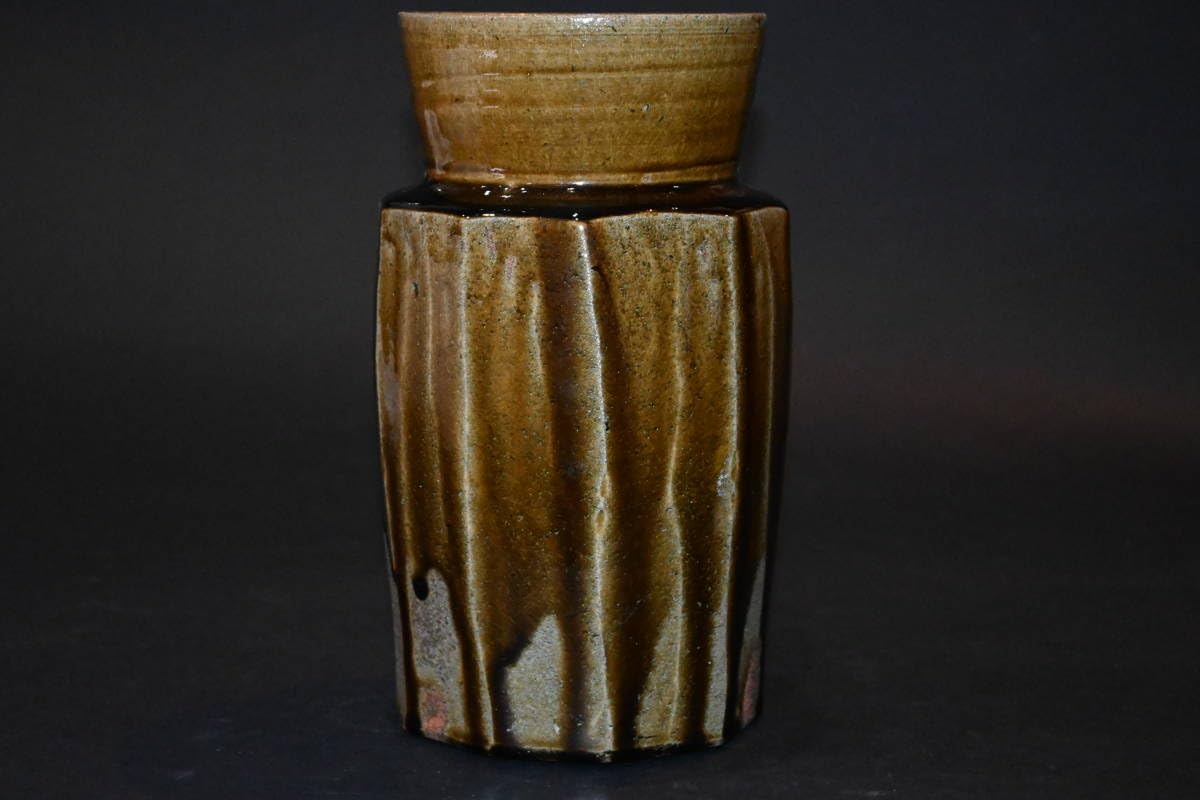 加守田章二　面取花器 加守田章二面取花器