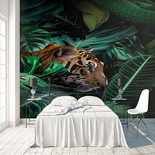 Papier peint panoramique tigre 3D photo murales jungle géant 250x175 cm