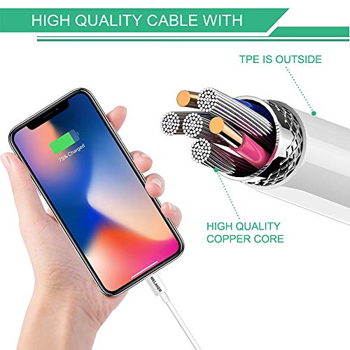 iPhone Charger, WELAKER Data Sync Transfer Lightning Cable 2Pack 6ft with Dual Port Wall Charger Adapter Charging Block Power Plug(ETL Listed) Compatible with iPhone 11 Pro Max XS XR X 8 7 6 5 iPad